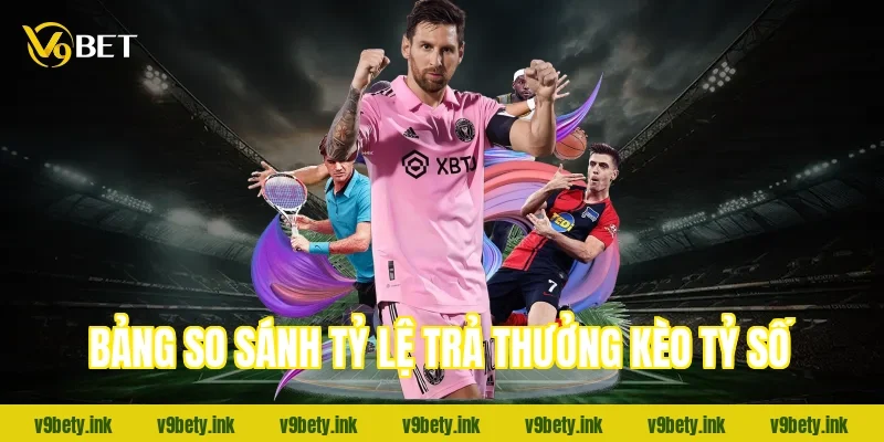 Bảng so sánh tỷ lệ trả thưởng kèo tỷ số