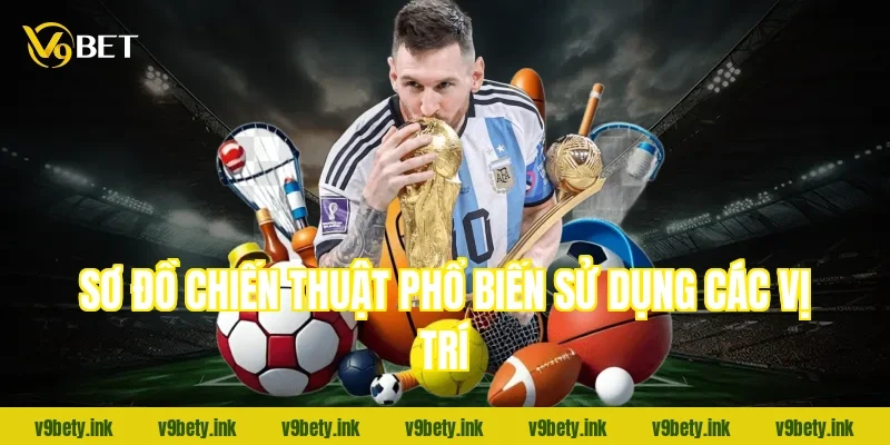 Sơ đồ chiến thuật phổ biến sử dụng các vị trí